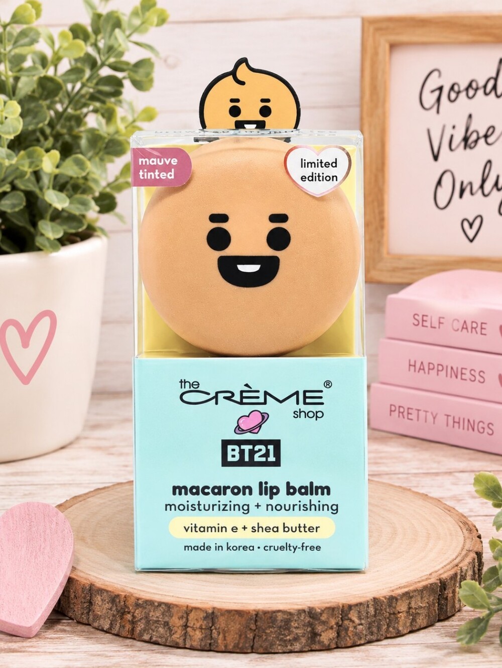 The Creme Shop X Baby Bt21 Macaron Lip Balm - Brown Sugar Milk Tea